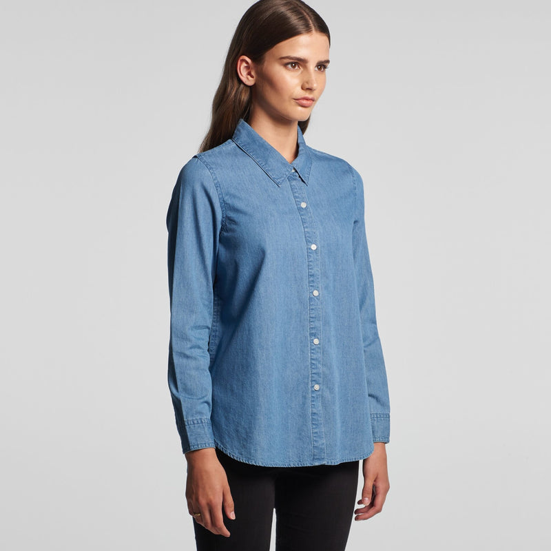 AS Colour 4042 Blue Denim Shirt Ladies-turn