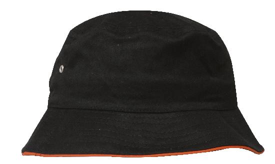 black/orange