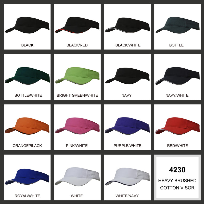 4230 Brushed Heavy Cotton Visor_colours