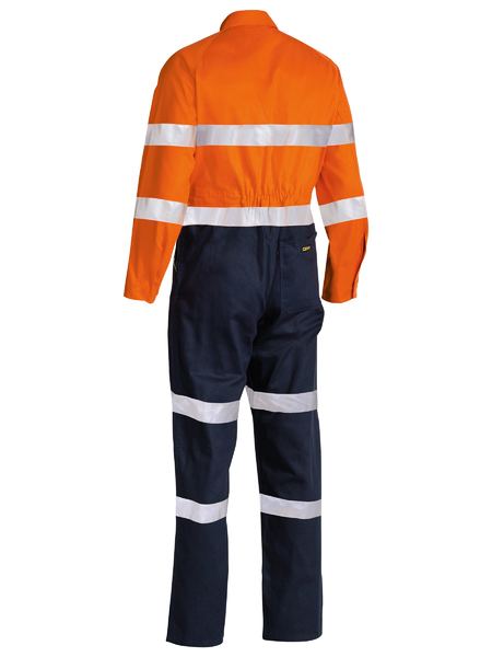 Bisley Workwear BC6357T TAPED HI VIS DRILL COVERALL rear