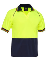 TWO TONE HI VIS SHORT SLEEVE POLO