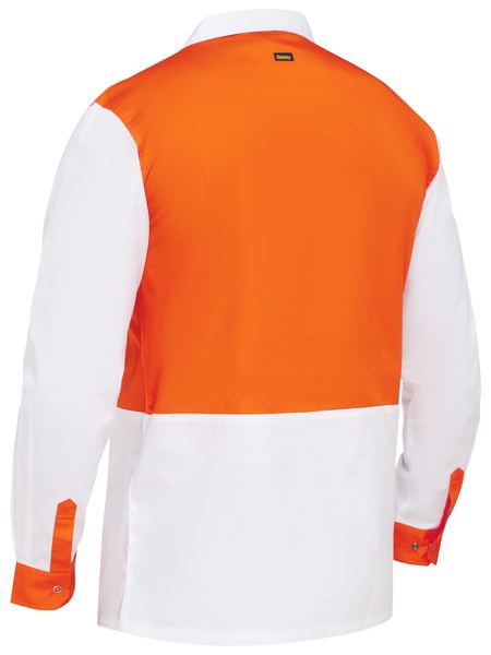 Bisley-BS6405-two-tone-hi-vis-v-neck-long-sleeve-shirt