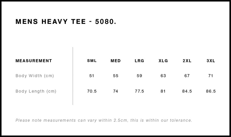 AS Colour 5080 Heavy Tee Mens size