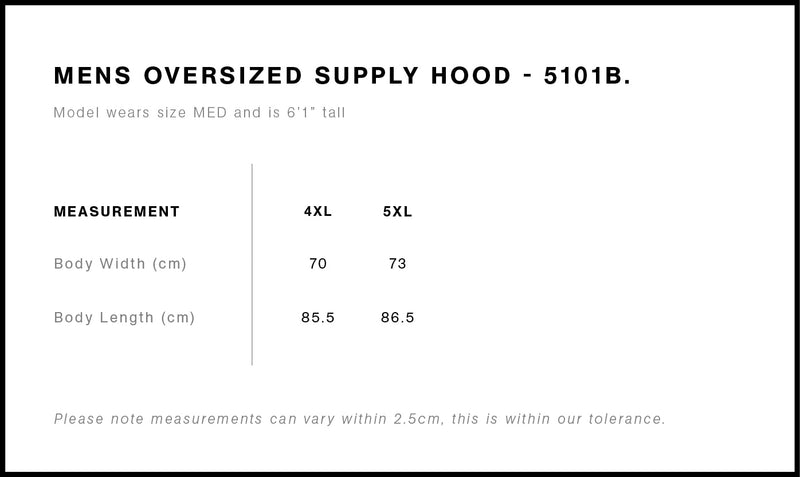 AS Colour 5101B Supply Hood Mens (4XL–5XL) size