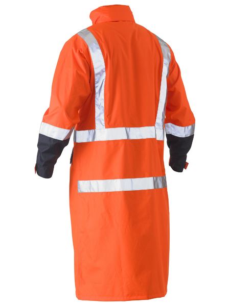 Bisley Workwear - BJ6961T TAPED HI VIS LONG RAIN COAT