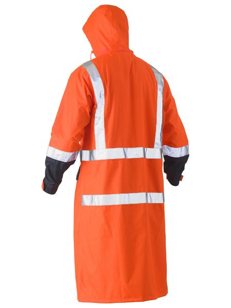 Bisley Workwear - BJ6961T TAPED HI VIS LONG RAIN COAT