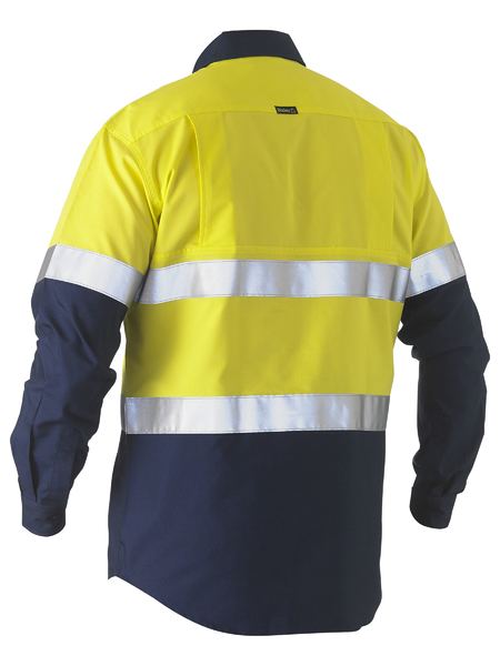 Bisley Workwear BS6996T TAPED TWO TONE HI VIS RECYCLED DRILL SHIRT