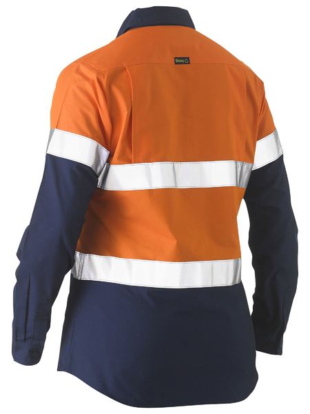 bisley-BL6996T-recycle-womens-taped-two-tone-hi-vis-drill-shirt