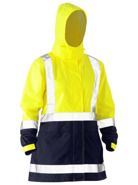 bisley-BJL6966T-womens-h-taped-two-tone-hi-vis-rain-jacket