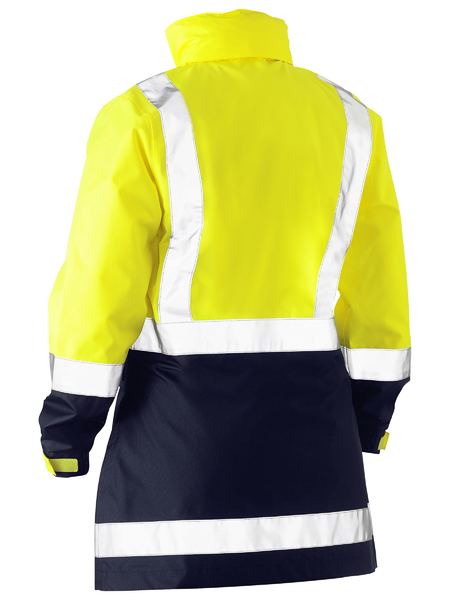 bisley-BJL6966T-womens-h-taped-two-tone-hi-vis-rain-jacket