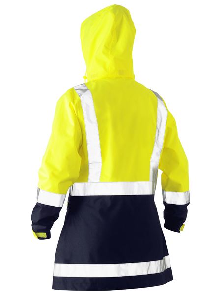 bisley-BJL6966T-womens-h-taped-two-tone-hi-vis-rain-jacket
