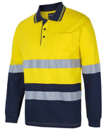 JB's Wear 6DCPL HI VIS (D+N) L/S COTTON POLO