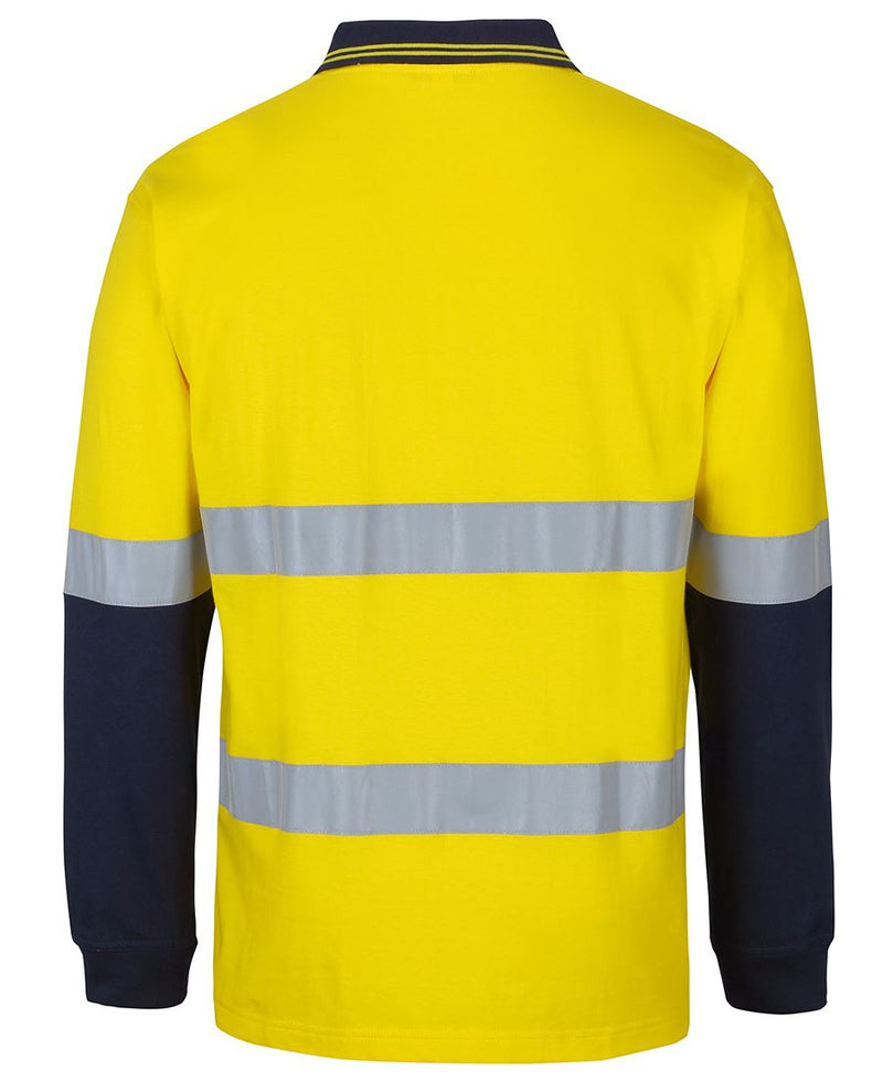 JB's Wear 6DCPL HI VIS (D+N) L/S COTTON POLO rear