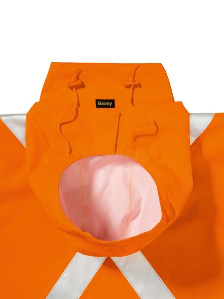 Taped Hi Vis Rain Shell Jacket with X Back
