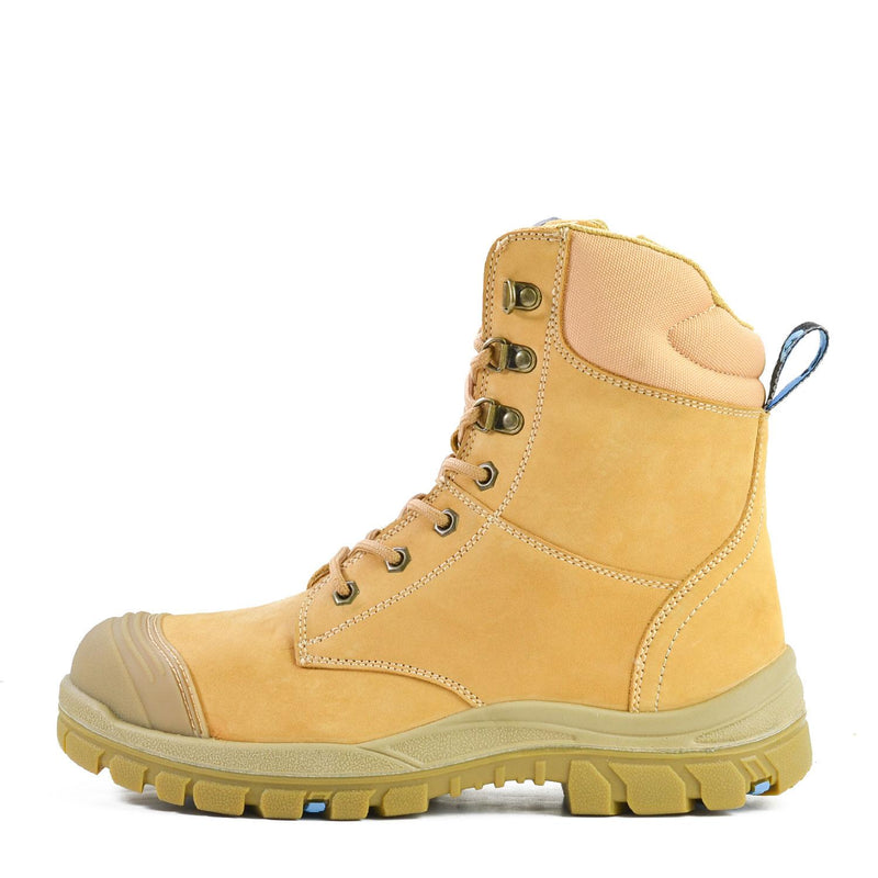 Bata Industrials Defender Zip Sided Wheat Industrial Safety Boot 804.80851