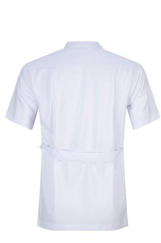 Lee St John 910S-LU-WHT Short Sleeve Side Stud Pharmacy Jacket rear