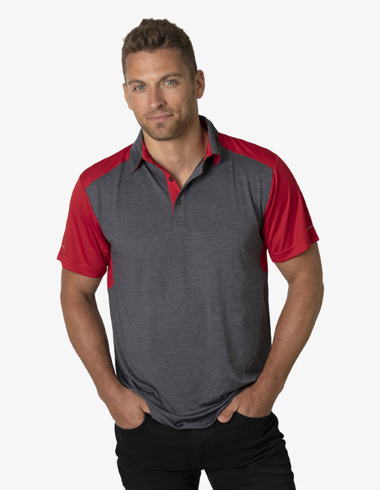 Charcoal Heather/Deep Red