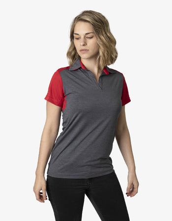 Charcoal Heather Soft Touch Polo Ladies