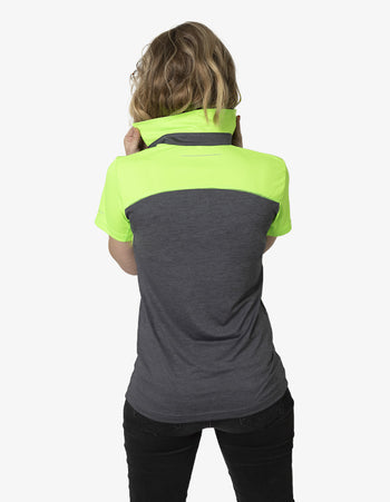 Charcoal Heather Soft Touch Polo Ladies