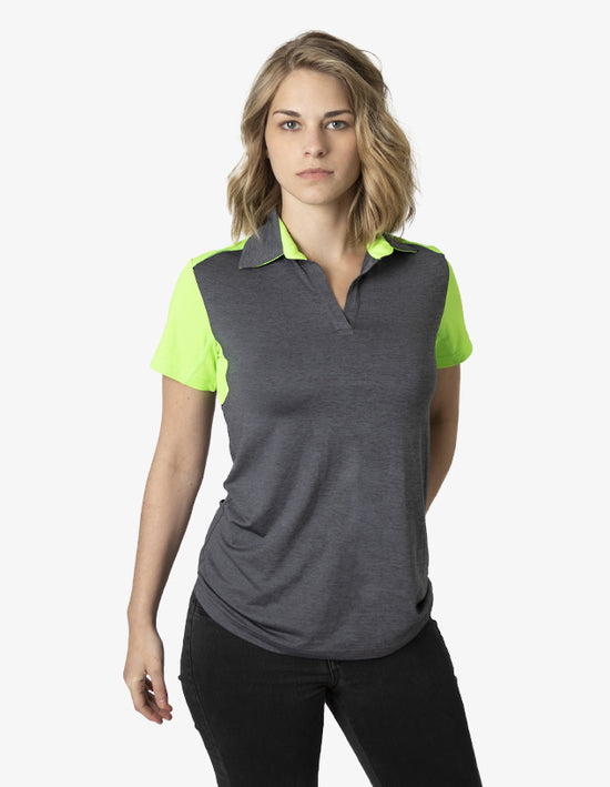 Charcoal Heather Soft Touch Polo Ladies