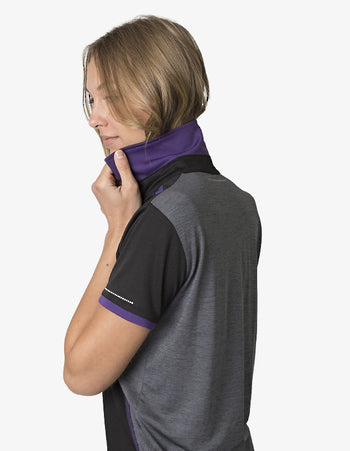 BKP500L Contrast Heather Polo Ladies rear