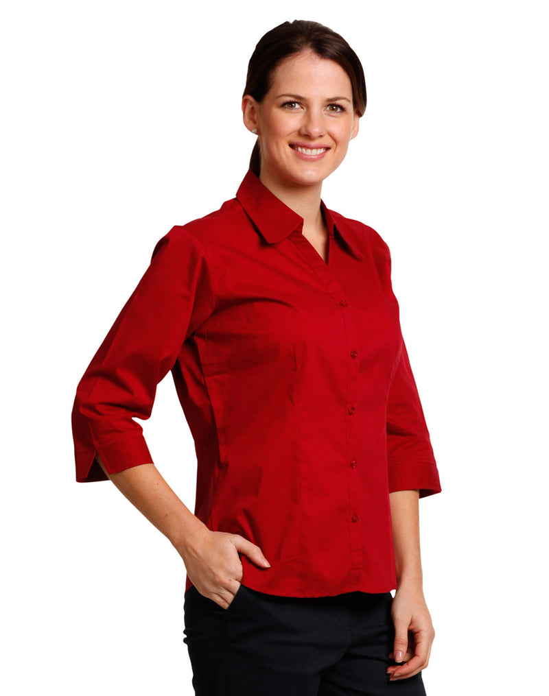 BS07Q Women's Teflon Executive 3/4 Sleeve Shirt