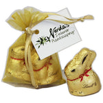 Organza Bag With X2 Gold Lindt Bunny 20G