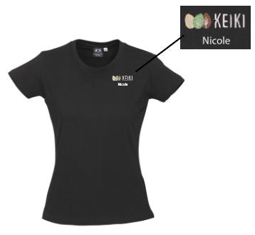 KEIKI Early Learning - T-Shirt with Embroidery and Name Ladies (BIZ-T10022)