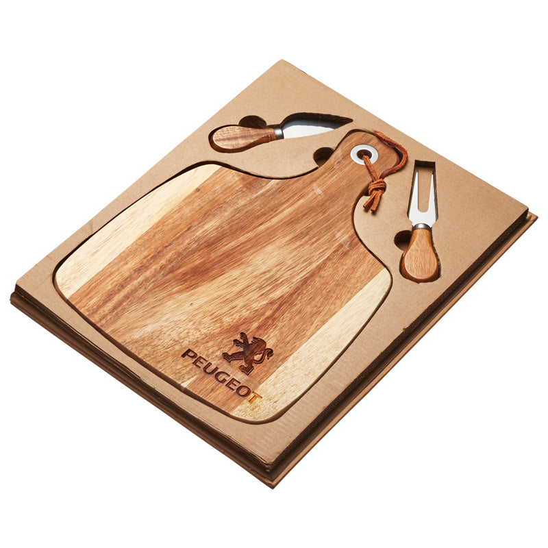 Acacia Cheeseboard & Knife Set - Including Laser Engraving