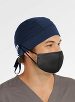 Maevn Elastic Tie Scrub Cap with Sweatband + Buttons