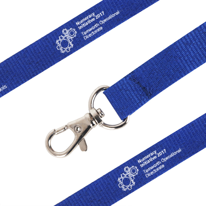 Poly Ribbed Lanyard - 15mm wide (with 1 colour print)
