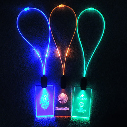 LED Lanyard with illuminating Cable