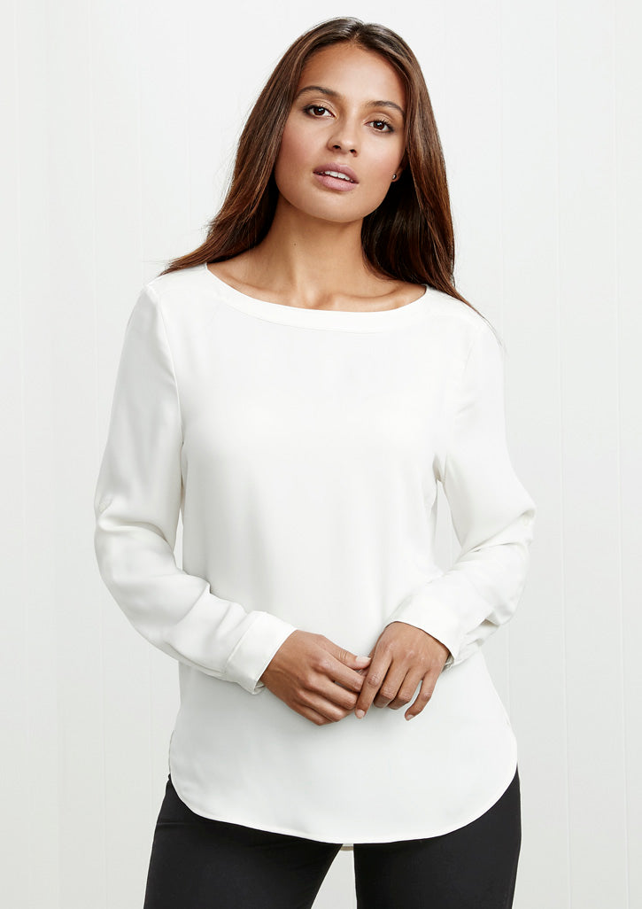 Morco - Womens Madison Boatneck Blouse (BIZ-S828LL)