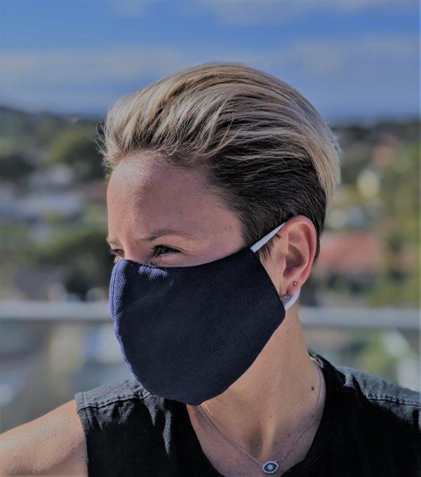 Face Mask (Custom Printed with your own logo or text) - MEDSUPPLY Reusable Antibacterial Mask - 3 Ply (LARGE - ADULT)