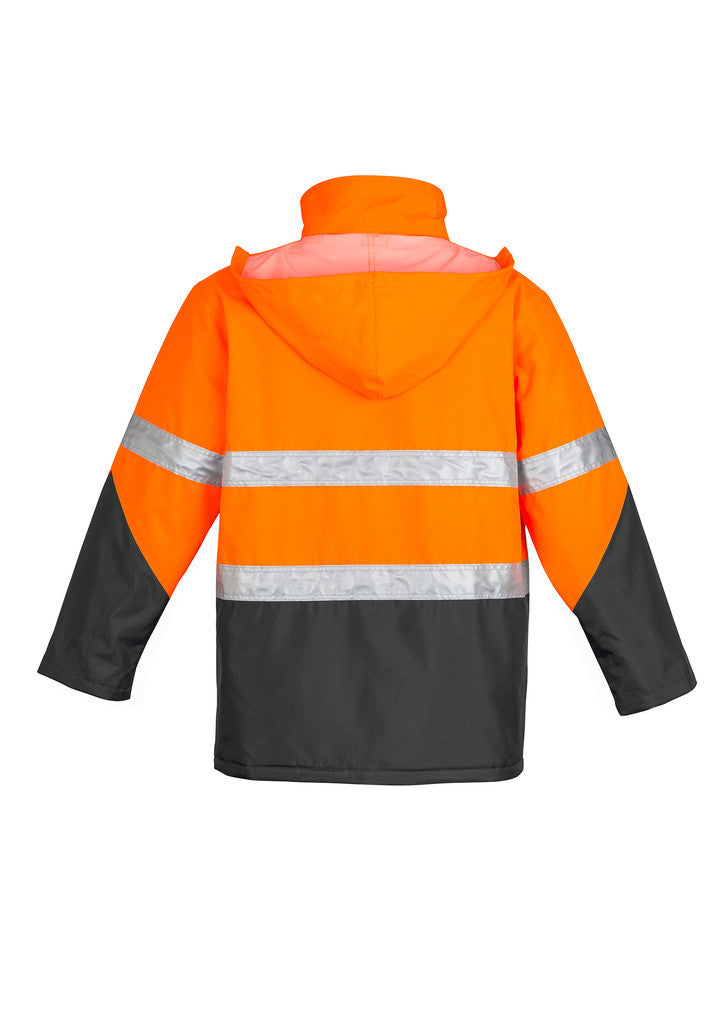 Syzmik Workwear ZJ350 Mens Hi Vis Storm Jacket rear
