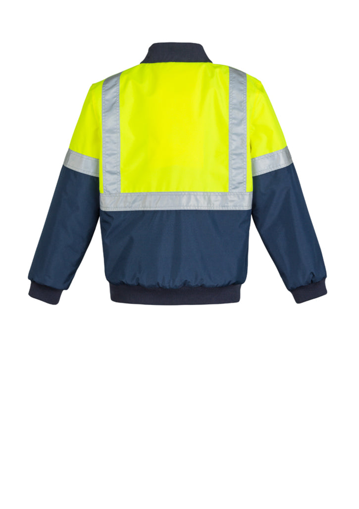 Syzmik Workwear ZJ351 Hi Vis Quilted Flying Jacket rear