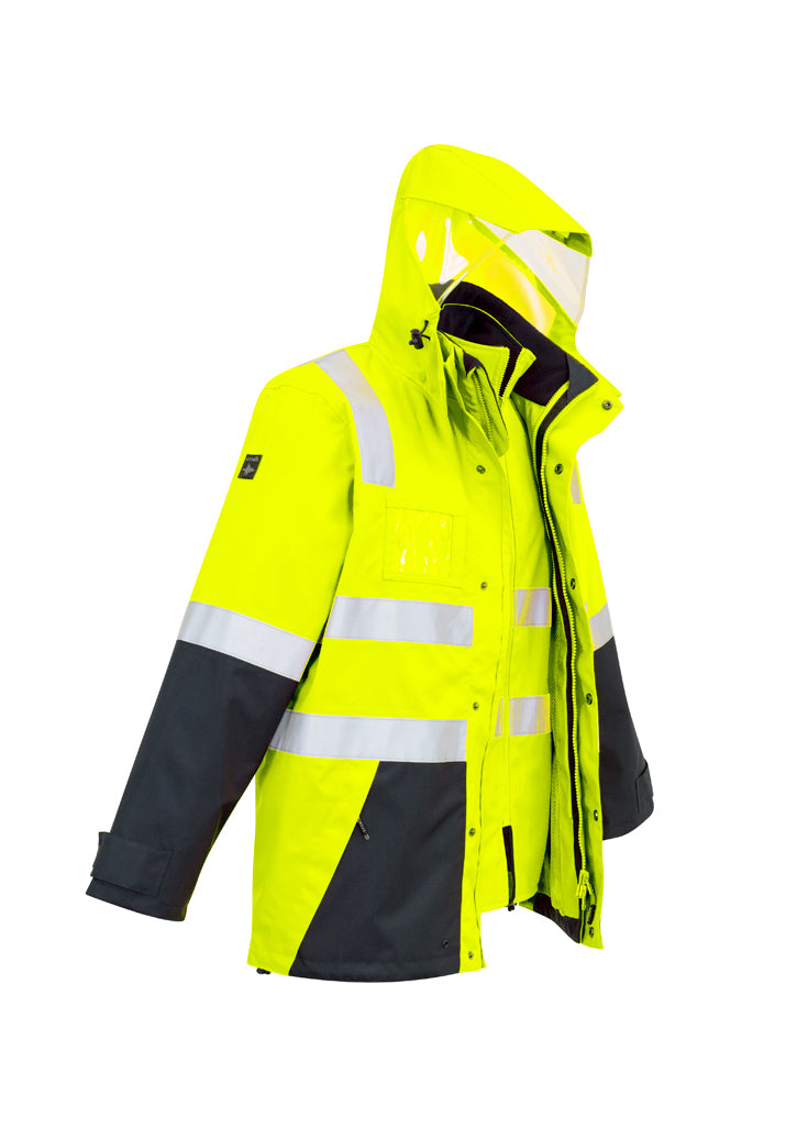 Mens Hi Vis 4 in 1 Waterproof Jacket