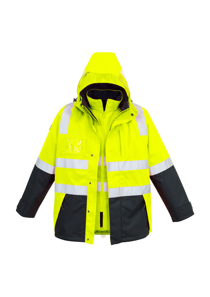 Mens Hi Vis 4 in 1 Waterproof Jacket