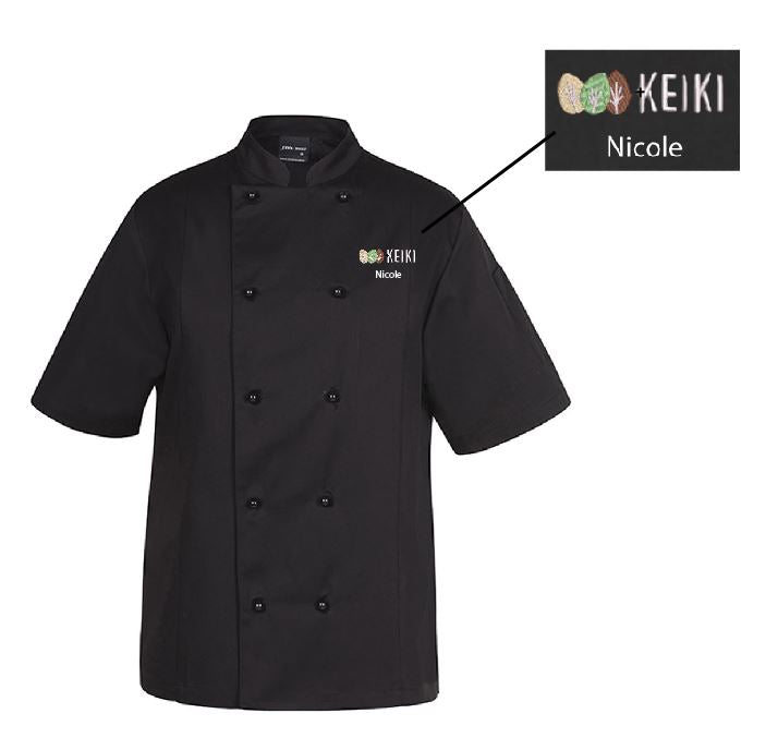 KEIKI Early Learning - Unisex Vented Chefs Jacket with Embroidery and Name (JB-5CVS)