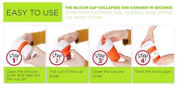 Collapsible Silicon Coffee Cup