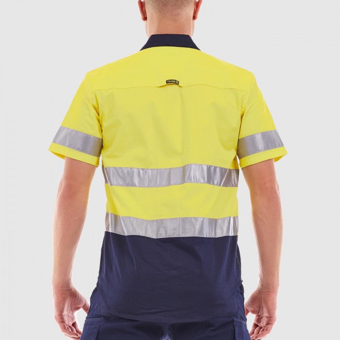 Hi-Vis Short Sleeve Work Shirt with Reflective Tape