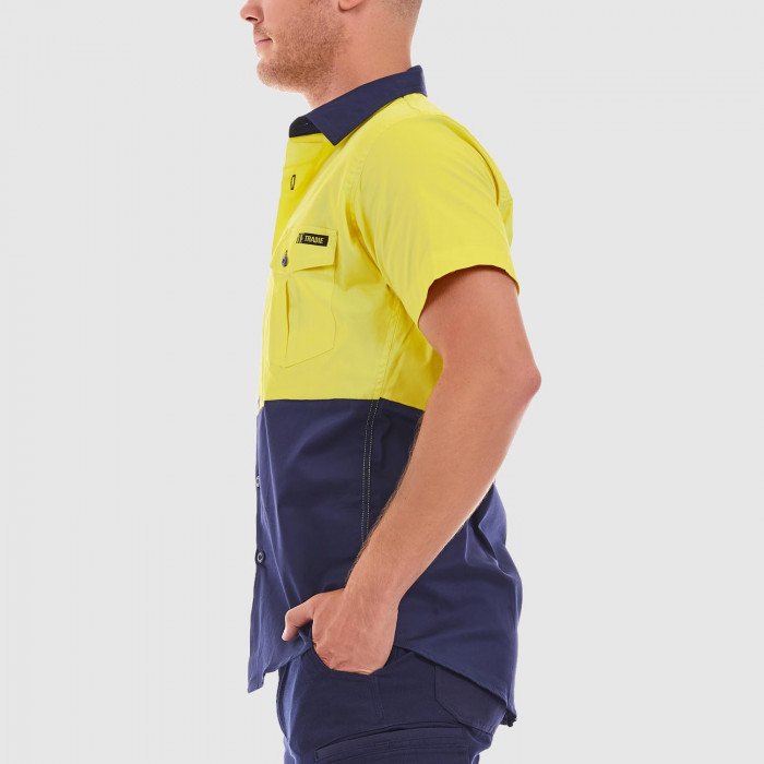 Tradie Hi Vis Short Sleeve Work Shirt