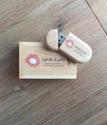 Oval Shaped Wooden USB with Display Box - 2GB