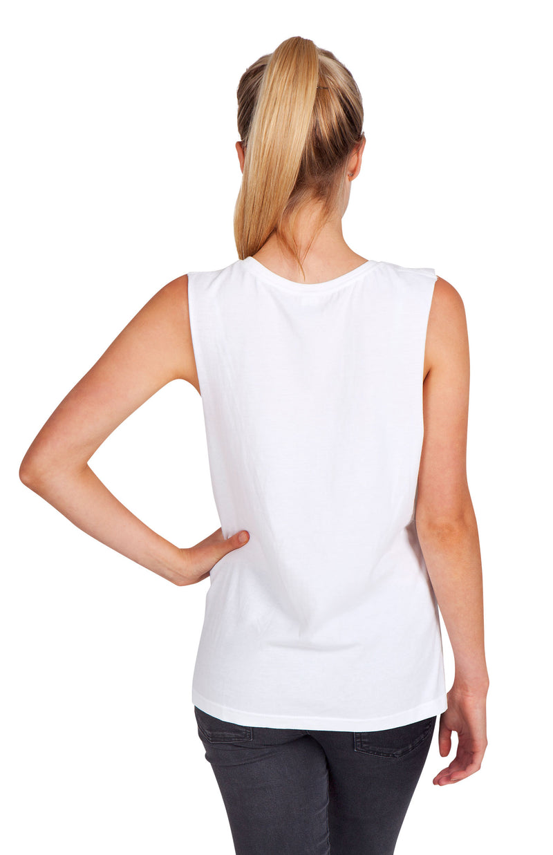 RAMO T405LD 160gsm 100% Combed Cotton Sleeveless Tee Ladies rear