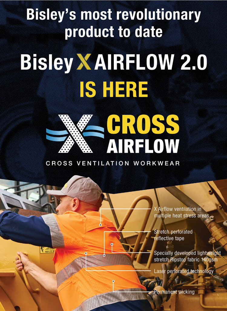 Bisley Workwear-BS6491T X AIRFLOW™ HI VIS TAPED STRETCH RIPSTOP SHIRT